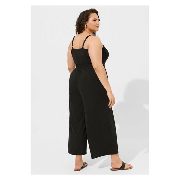 Torrid Black Studio Knit Tube Top Wide Leg Jumpsuit Sz.3 NWT - Picture 3 of 15